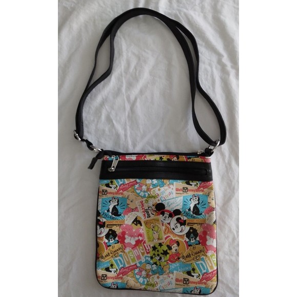 Mickey Mouse Disney Parks Exclusive Classic Collage Pattern Crossbody Bag - Picture 1 of 8